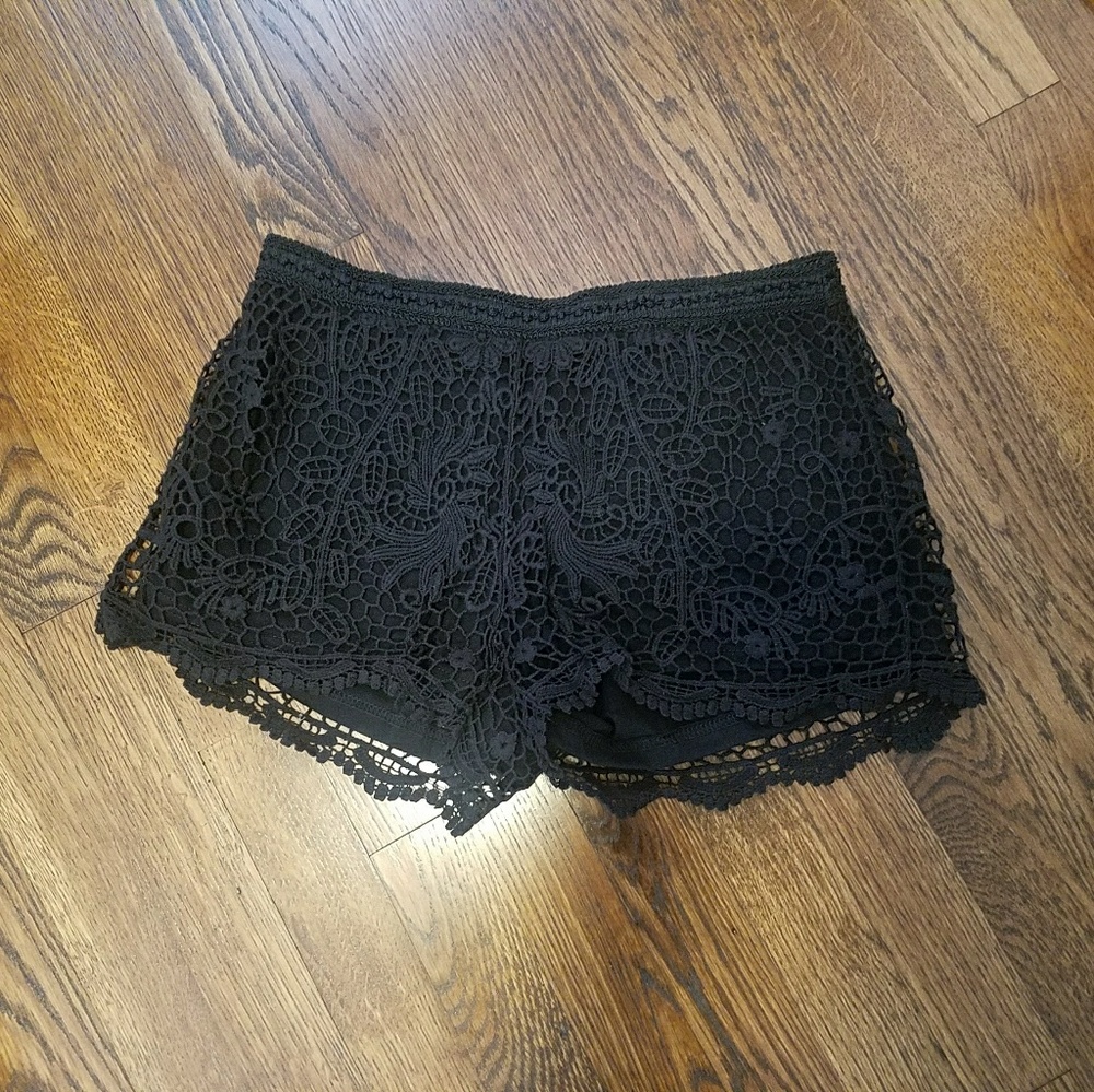 Black Lace Shorts
